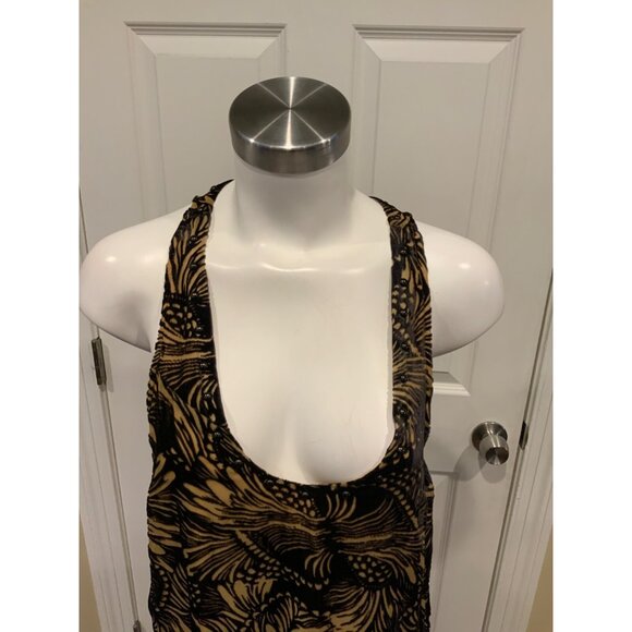 Michael Kors Brown Python Print Mini Sleeveless Tank Dress, Size ML - Picture 2 of 9